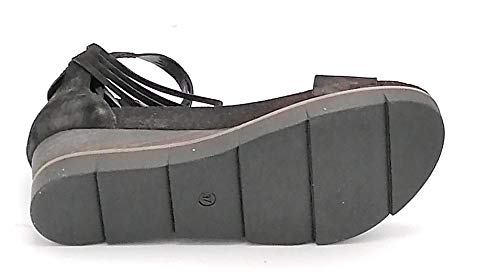 Mjus 866005 Sandalo Zeppa Pelle Nero Cinturino