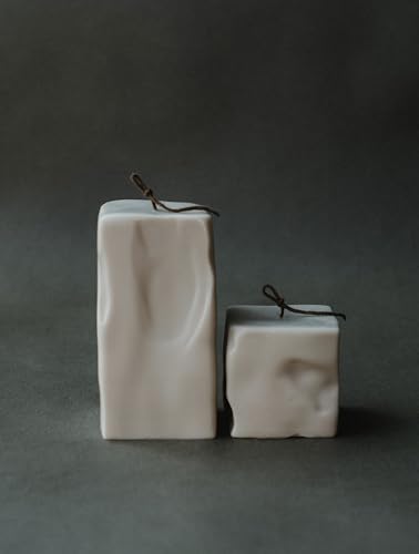 LAWA Raw Block Set of 2 Candle - Beautiful Handmade