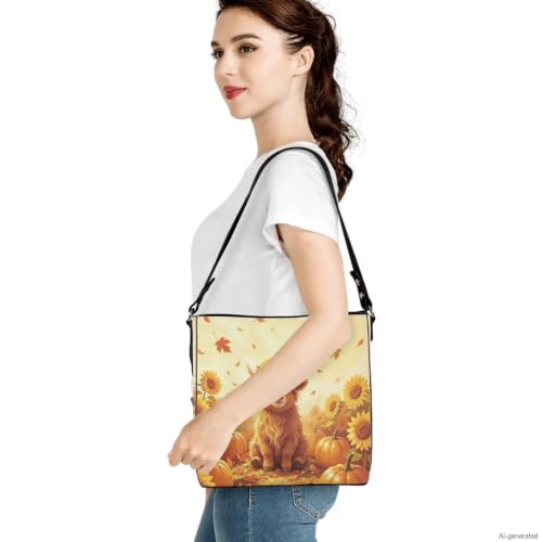 Image of HUGS IDEA Boho Bags for Women Leather Handbag Shoulder Bucket Crossbody Purse
