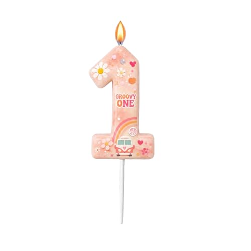 Groovy One Number 1 Candle