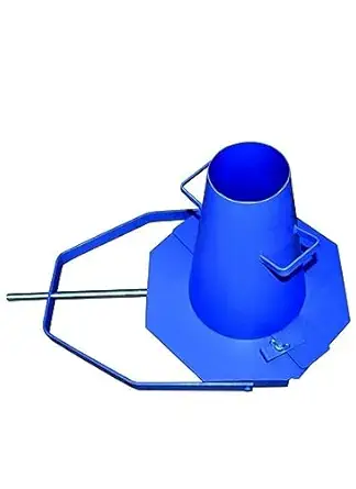Powder Coated Apparatus Slump Cone with easy to carry handle and tamping rod for long life with Extra set of Metallic Clamp, Bolt and Fly nut of Base Plate, 6 Kgs