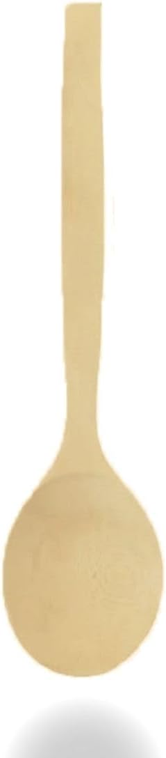 Big Wooden Mixing Spoon 14.6-inch, Long Handle Kitchen Serving Spoon Scoop for Cooking, Rice, Food