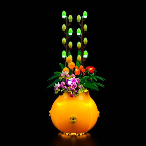 BrickBling LED Lighting Compatible with Lego 40588 Botanical Flowerpot; Creative Light Kit, Light up Your Flowerpot-No Model Included, Lights Only