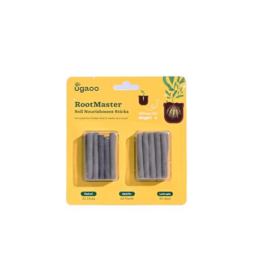 Image of UGAOO RootMaster Humic Acid Fertilizer Sticks for Indoor & Outdoor Plants | Slow Release Plant Food | Root Growth Booster & Plant Nutrition for Potted Plants & Home Garden | Pack of 20