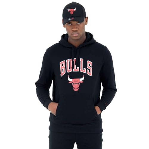 New Era - NBA Chicago Bulls Team Logo Hoodie - Schwarz Größe XL, Farbe Schwarz