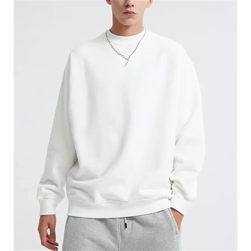 Heavy Weight Fashion Mens Hoodies Casual Thick Cotton Top Solid Color Hoodies Sweatshirt Pullover Streetwear3
