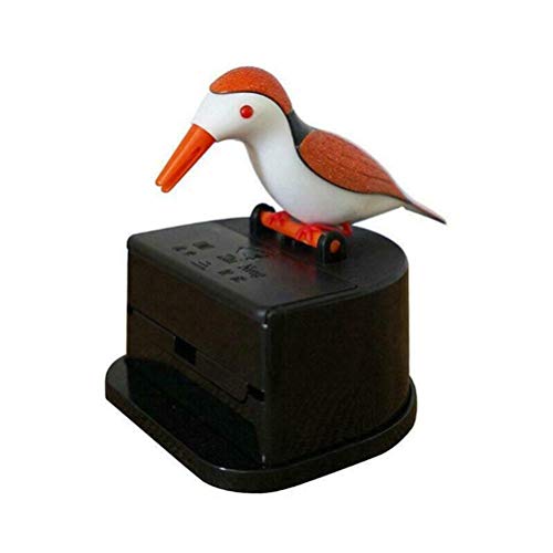 Koowaa Distributeur de Porte-Cure-Dents, boîte Automatique de Cure-Dents d'oiseau, Distributeur de Cure-Dents de pic d'oiseau Cover