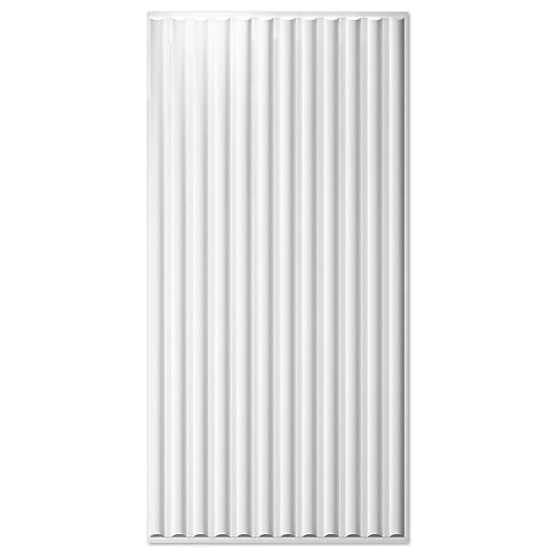 Art3d 2x4 ft Drop Ceiling Tiles in White, 12-Sheet Semi-Cylinder Design 3D Wall Panels for Interior Wall Decor 24x48 inch by Art3d - Image 2