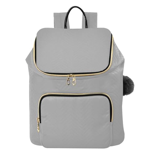 Sac à dos gris foncé pour femme antivol et décontracté en toile imperméable