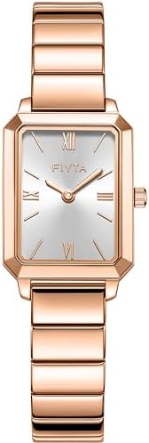 Women's Bracelet Watch, Stainless Steel, Synthetic Sapphire Crystal, Classic Rectangle Case, 2-Hand, 30M Water Resistance, 21MM Quartz