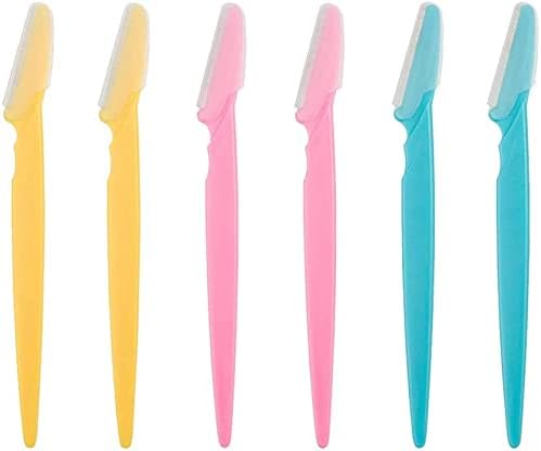 ILLUVA Eyebrow Razors Facial Hair Remover Shaver Trimmer Shaper, Exfoliating Dermaplaning Tool for Women and Men 6 Pcs