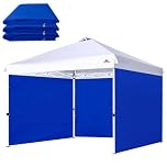 SCOCANOPY SunWall for 12x12 Canopy Frame, 3 Pack SideWall Only, Blue