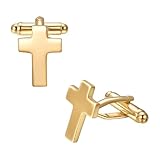 Asienice Personalizado Gemelos Cruz Oro Gemelos Para Hombres Traje Accesorios