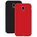 Produktbild Misstars Silikon Hülle für Galaxy J5 2017, Ultra Dünn Matt Weich TPU Handyhülle im Candy Design Stoßfest Anti-Kratz Schutzhülle für Samsung Galaxy J5 2017 SM-J530F, Schwarz + Rot