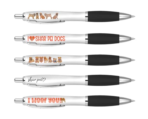 Bolígrafos negros de Shar Pei DV DESIGN, el regalo de cumpleaños ideal para niños y profesores