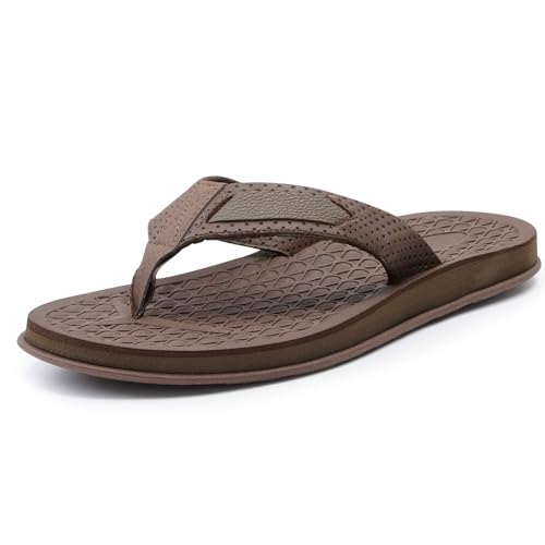 Image of MALIDA Mens Flip Flops Non-Slip Bathroom Shower Shoes Cushion foam Indoor and Outdoor Thong Sandals