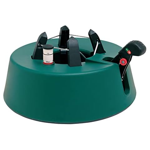Christmas-World Christbaumständer, Modell Taunus, für Baumhöhe bis 2,25 m, Weihnachtsbaumständer Tannenbaumständer mit Fußhebelfunktion und Einseiltechnik, 2,0 Liter Wassertank, Grün Cover