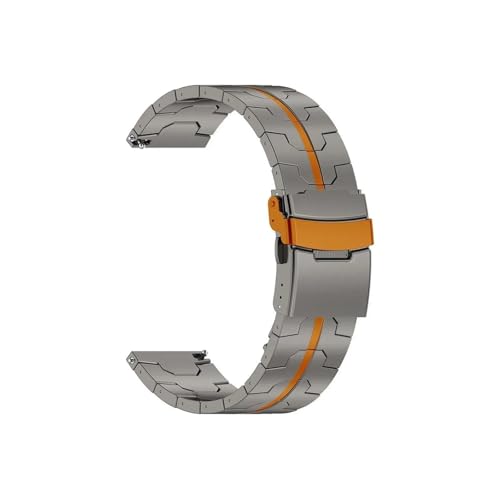 [LOKLNEYK] 22mm�`�^�������x���g�ɓK������Huawei Watch GT5 GT4 46mm/Amazfit Balance GTR 4 3 2�r�W�l�X�u���X���b�g(Titanium orange,For Huawei Watch4pro)