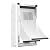 Decormax Dog Door for Wall, Steel Dog Door with Telescoping Tunnel, Weatherproof Pet Door with Two Sliding Lock Panels and Magnetic Flaps, Easy to Install, White, X-Large