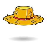 ZEETY Anime Golf Ball Markers with Magnetic Hat Clip - Funny Golf Gift for Men, Women and Kids, Cute Golf Accessories (Straw Hat)