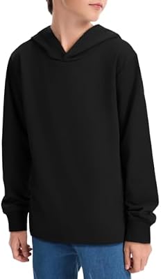 Boys Hoodie Sweatshirt – Loose Lightweight Long Sleeve Pullover for Ages 5-14
