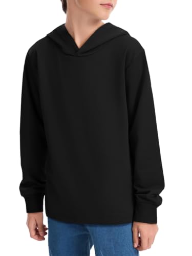 Boys Hoodie Sweatshirt – Loose Lightweight Long Sleeve Pullover for Ages 5-14