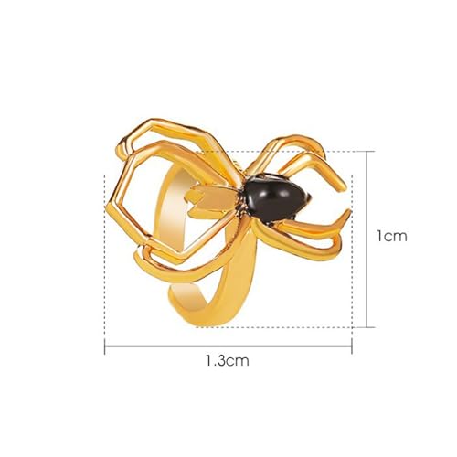 Halloween Spider Ear Cuff Earrings for Women Men Non Piercing Gothic Spider Clip Wrap Earrings Witch Vampire Costume Party Accessories (silver) by ZXYMHL - Image 5
