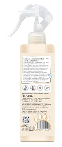 Sensitive Dog Deodorizing Spray Perfume, Oatmeal Formula Pet Cologne,Hypoallergenic Detangler Spray, Alcohol Free, Pet Odor Neutralizer for Puppies, White Musk Scent to Refresh The Skin and Coat, 8oz