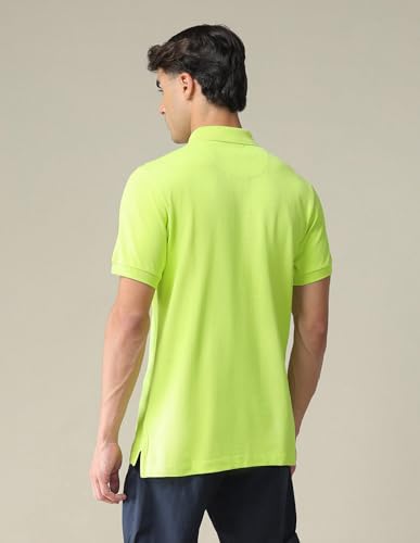 Image of U.S. Polo ASSN. Solid Regular Fit Polo T Shirts for Men - 100% Cotton, Half Sleeves Mens Tshirt