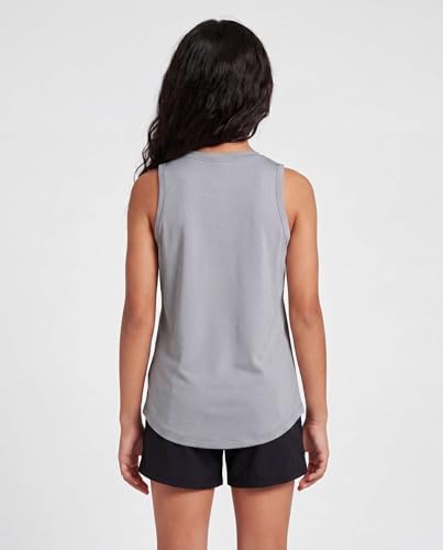 Image of Real Essentials 4 Pack: Girls' Dry-Fit Active Tank Top - Gym Running Workout Athletic Shirt for Kids Teens Youth