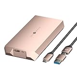 M.2 SSD 外付けケース40 Gbps「タフガイ」対応Thunderbolt 3/4 M-Key PCIe NVME 2280 SSD用USB 4 M.2 SSDケース 40Gbps | NVME | ピンク・メタル