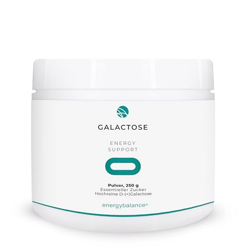 EnergyBalance reines D-Galactose Pulver – Zucker für’s Gehirn - Vegetarisch, Laktosefrei, Glutenfrei - Qualität aus der Schweiz - 250g