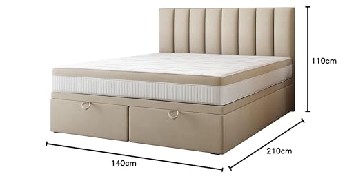 Bett 180×200 Trada Boxspringbett Bond mit Matratze und Bettkasten
