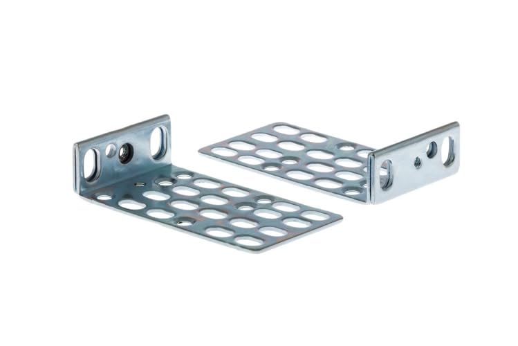 CablesAndKits Silver Rack Mount Kit Compatible with Cisco 1900/2900XL/3500XL Series, 1760 Router/Fasthub 100/200 Series Switch, STK-RACKMOUNT-1RU, Includes 2 Brackets and Screws