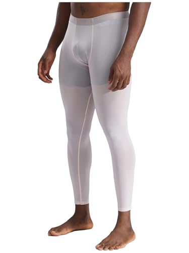 YiZYiF Men's Athletic Compression Pants Bulge Pouch Underwear Johns Legging Tights Thermal Baselayer3