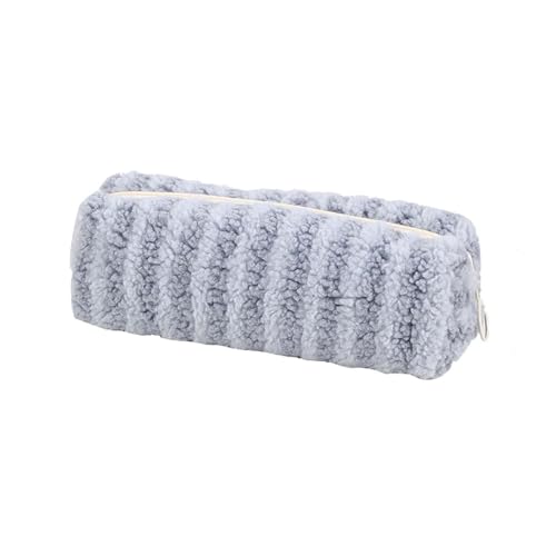 Image of Small Pencil Pouch Makeup Plush Pen Bag Women Office Stationery Mini Comestic Bags