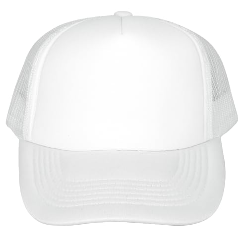Image of Gelante 12 Pcs Sublimation Blank Trucker Hats - 5 Panel Mesh Snapback Baseball Cap Bulk