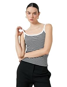 Koton U-Ausschnitt Tanktop mit Streifenmuster