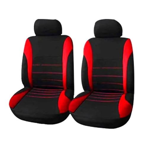 Housses de siège auto universelles rouge et noir | Protection auto toutes saisons en polyester 2 places