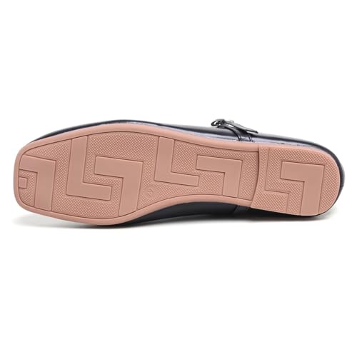 Image of LUXINYU Women's Slip on Flats,Classy Round Toe Solid Classic Mary Jane Ballet Dance Shoes Soft Comfortable PU Flat Shoes