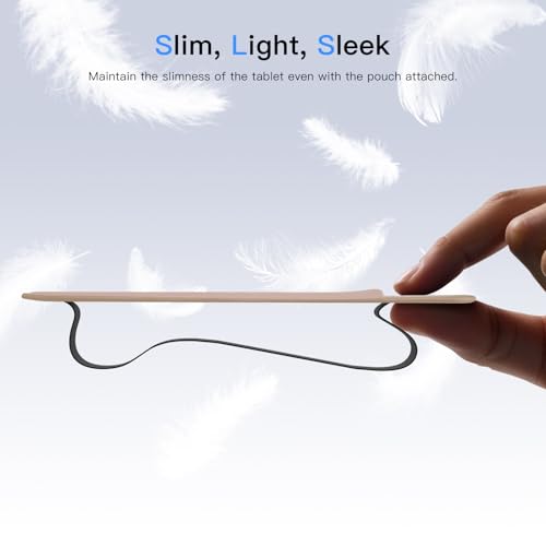 MoKo Estuche para lápices Compatible con el Apple Pencil (Pro y USB-C y 1.ª y 2.ª Gen), Bolsillo elástico Desmontable para lápiz óptico con Banda elástica adherida a la Funda del iPad, Rosa Dorada - imagen 6