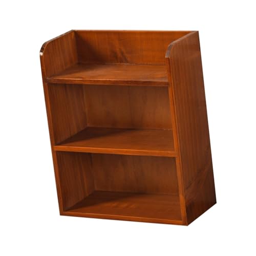 Generic Desktop Storage Rack Desk Shelf Sundries Organizing Hanging Organizer for Dressing Table, Brown