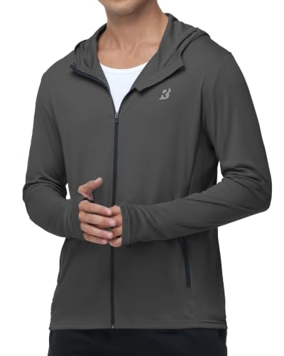 Image of Roadbox Men's UPF 50+ Zip Up Sun Hoodie, UV Protection Lightweight Jacket