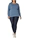 Amazon Essentials Women's Long-Sleeve Lightweight Crewneck Sweater (Available in Plus Size), Blue, Large