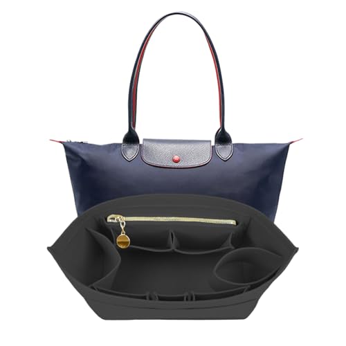 Bolsa organizadora para bolsa Longchamp feminina bolsa grande para campeão longo organizador Le Pliage 2025preto-G