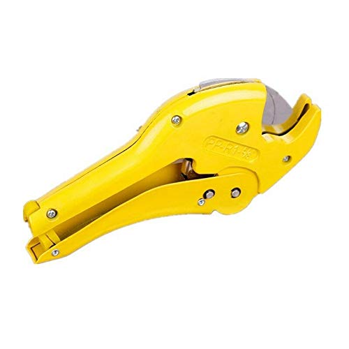 Coupe-tuyau en PVC - Ciseaux de tuyaux en plastique résistant - Pour couper des tuyaux en plastique PVC - Jaune - SA-5501 - 42 mm