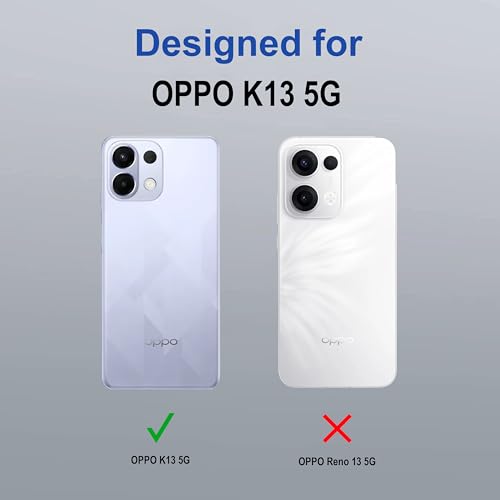 Image of Zapcase Back Case Cover for Oppo K13 5G | Magnetic Case with Built-in Metal Ring | Supports MagSafe Charger, Wallet & Car Mount | Shockproof Hybrid PC + TPU | Blue