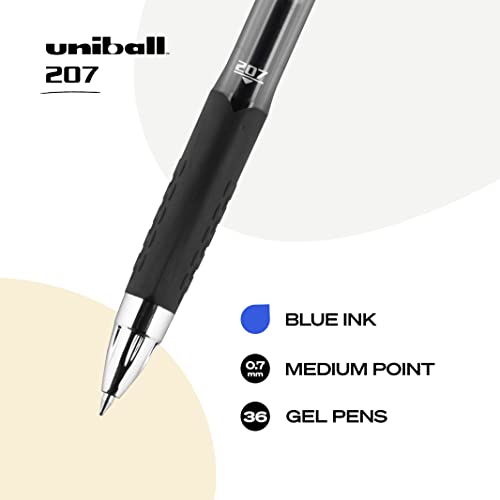 Uniball Signo 207 Bolígrafos Gel 36 Pack Azul 0.7mm miniatura 4
