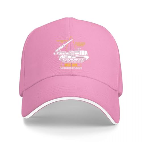 Sdwtdiewos 9K37 Buk Surface to Air Missile Delta Cutting Unisex Sandwich Baseball Cap Adjustable Pink
