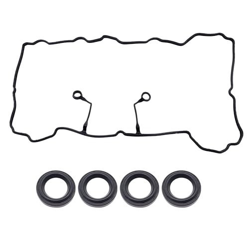 Image of HiSport Engine Cylinder Valve Cover Gasket Kit VS50824R - Compatible with Hyundai Elantra Coupe Elantra GT ix35 Sonata Tucson Compatible with Kia Forte Optima Soul Sportage 1.8L 2.0L 2011-2021